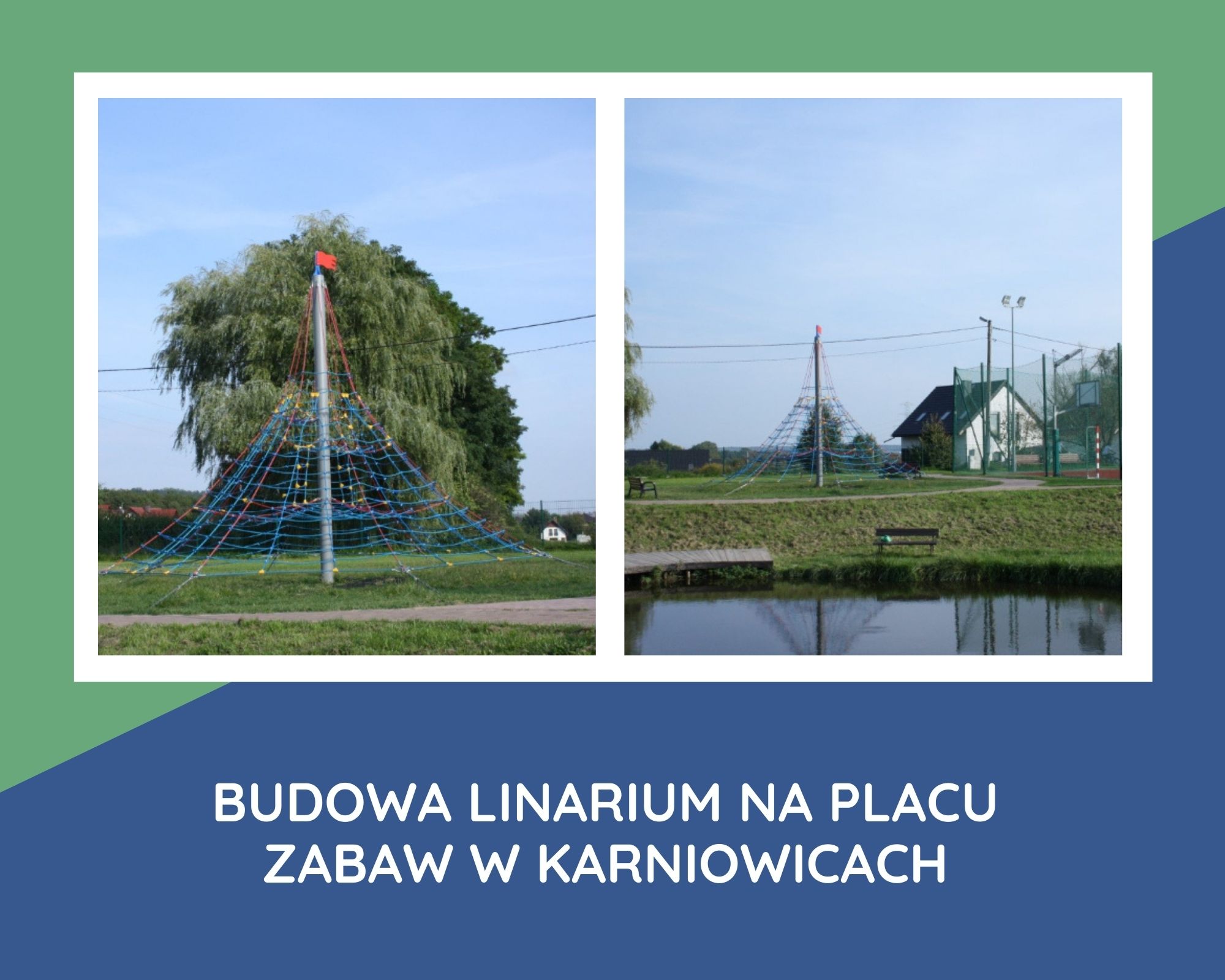 budowa linarium na placu zabaw w karniowicach1
